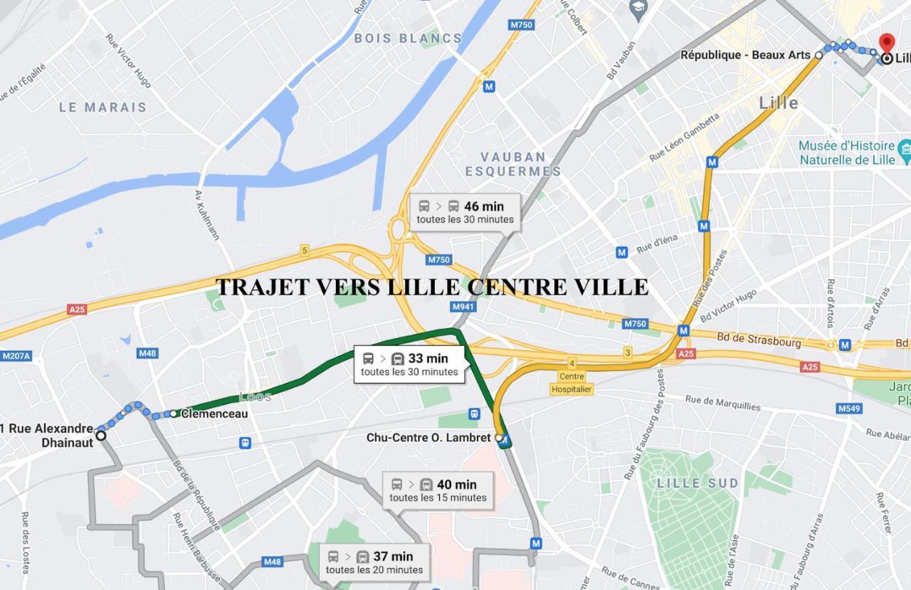 Coliving Tout Confort- Loos Les Lille-Maison Partagee-7 Chambres-5 Sdb-6Wc-Loos Les Lille المظهر الخارجي الصورة